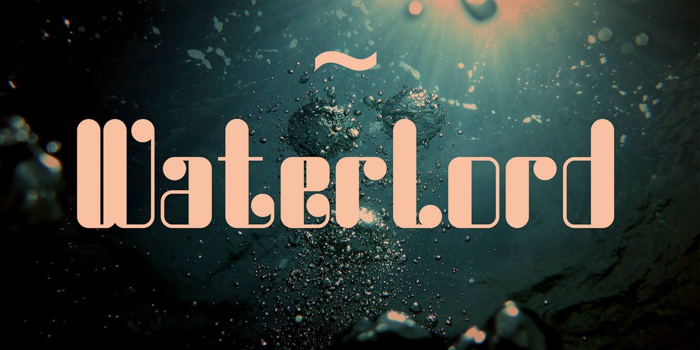 Beispiel einer Waterlord Regular-Schriftart